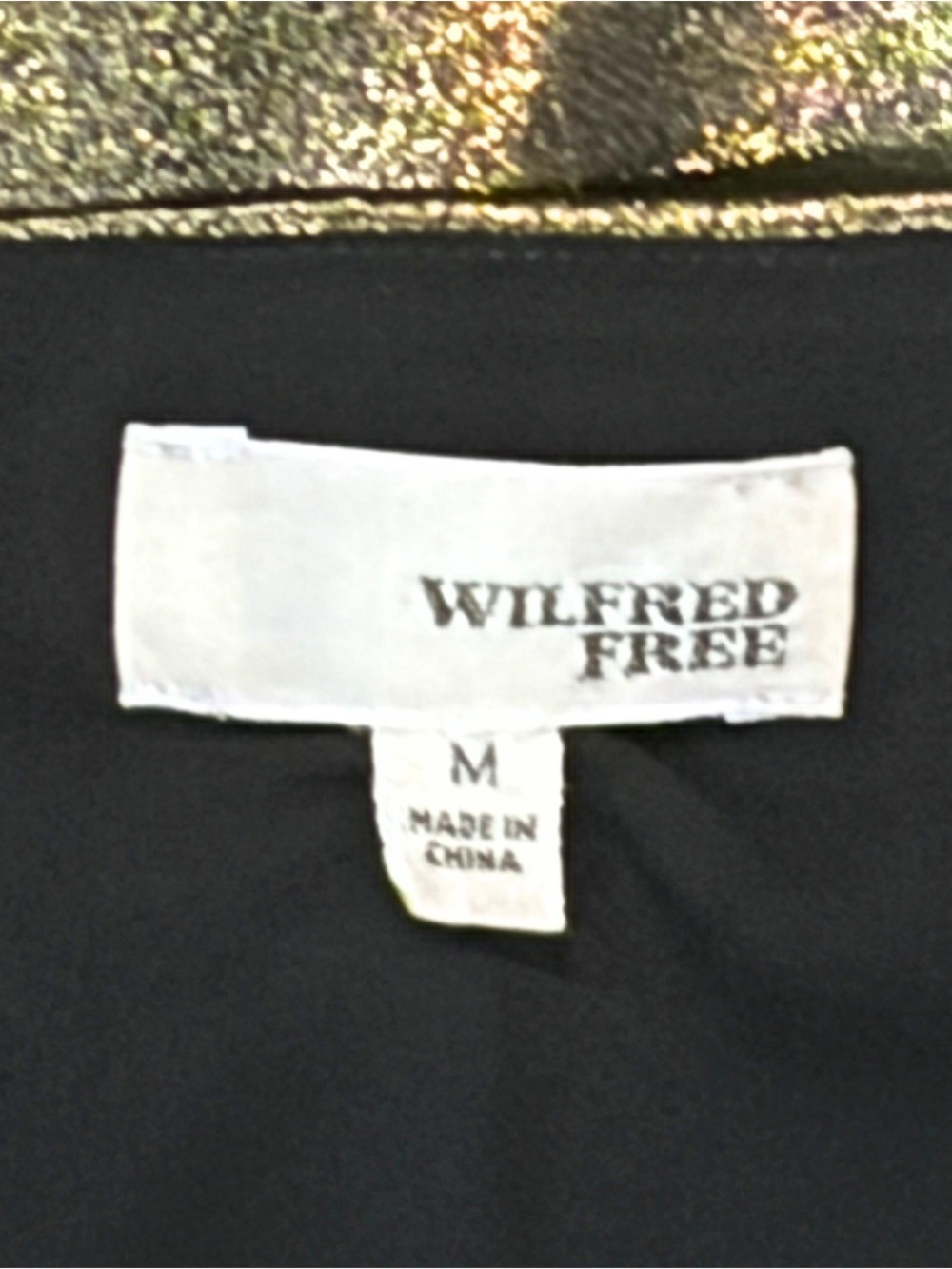 Aritzia WILFRED Free Broué Gold Metallic Slip Dress Size M - Picture 10 of 11